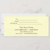 Drijvende Roos sjabloon Cadeaubon (Achterkant)