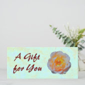 Drijvende Roos sjabloon Cadeaubon (Staand voorkant)