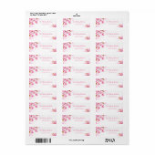 Drijvende Roze Bloemblad Romantische Botanische Etiket (Full Sheet)