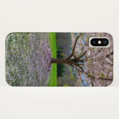 Drijvende roze bloesem van de Cherry met Bossen Case-Mate iPhone Case (Achterkant (horizontaal))