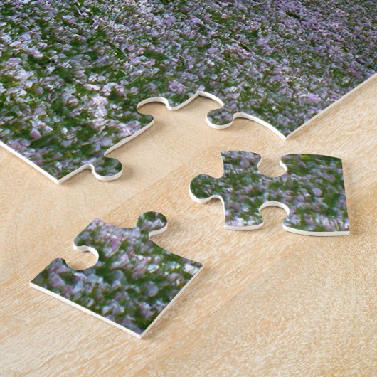 Drijvende roze bloesem van de Cherry met Bossen Legpuzzel (Zijkant)