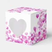 Drijvende roze harten Ventilator Doos Bedankdoosjes (Voorkant Zijde)