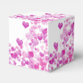 Drijvende roze harten Ventilator Doos Bedankdoosjes (Achterkant)