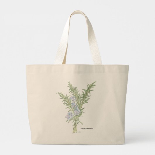 Drijvende rozemarijn grote tote bag (Achterkant)