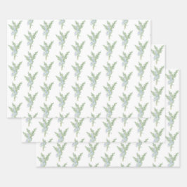 Drijvende rozemarijn inpakpapier vel