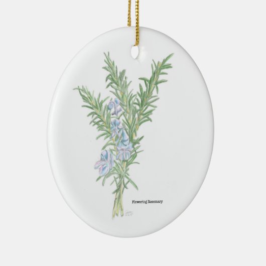 Drijvende rozemarijn keramisch ornament (Rechts)