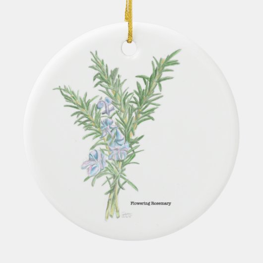 Drijvende rozemarijn keramisch ornament (Achterkant)