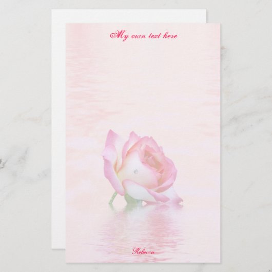 Drijvende Rozen Letter sheets Briefpapier (Voorkant / Achterkant)