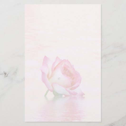 Drijvende Rozen Schrijfbladen Papier (Achterkant)