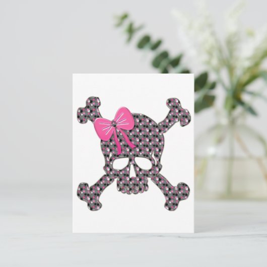 Drijvende schedel briefkaart (Staand voorkant)