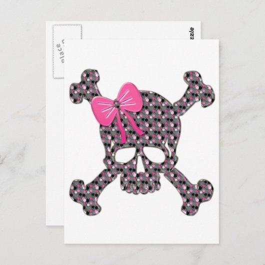 Drijvende schedel briefkaart (Voorkant / Achterkant)