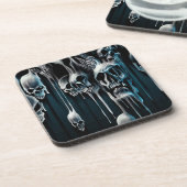 Drijvende schedels bier onderzetter (Linkerzijde)