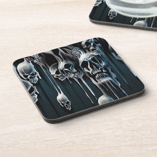 Drijvende schedels bier onderzetter (Linkerzijde)