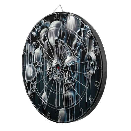Drijvende schedels dartbord (Voorkant Rechts)