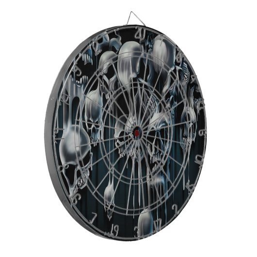 Drijvende schedels dartbord (Voorkant Links)