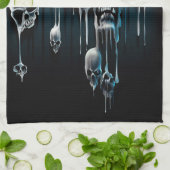 Drijvende schedels theedoek (Gevouwen)