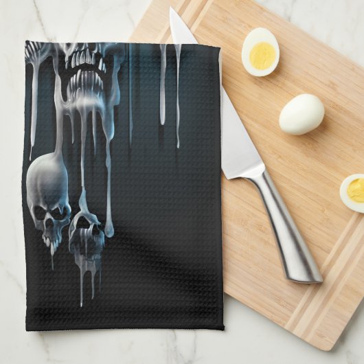 Drijvende schedels theedoek (Quarter Fold)