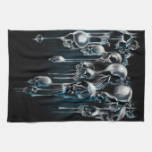 Drijvende schedels theedoek (Horizontaal)