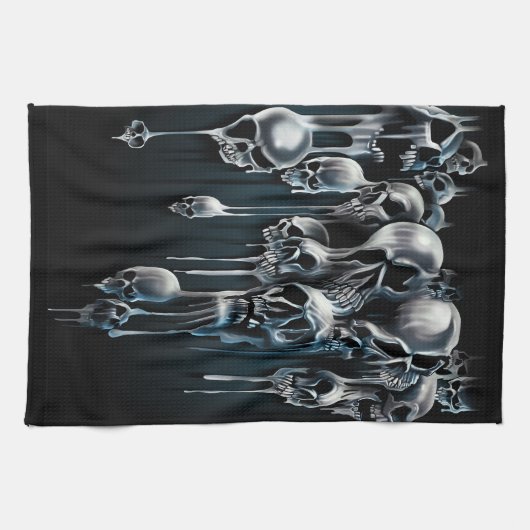 Drijvende schedels theedoek (Horizontaal)