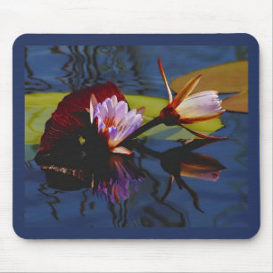 Drijvende schoonheid (waterlelies) mousepad muismat