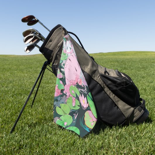 Drijvende sereniteit Water Nymph Anime Girl Golfhanddoek (Groen)