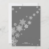 Drijvende sneeuwvlokken Eerste kerstvakantie foto Feestdagenkaart (Achterkant)