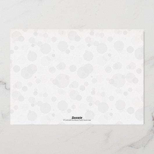 Drijvende sneeuwvlokken maken het sneeuwfotokerst folie feestdagenkaart (Achterkant)