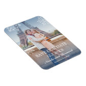 Drijvende sneeuwvlokken Winterfoto Opslaan Datum Magneet (Rechterzijde)