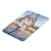 Drijvende sneeuwvlokken Winterfoto Opslaan Datum Magneet (Linkerzijde)