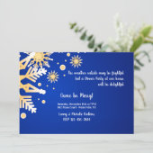 Drijvende sneeuwvlokken Winteruitnodiging Kaart (Staand voorkant)