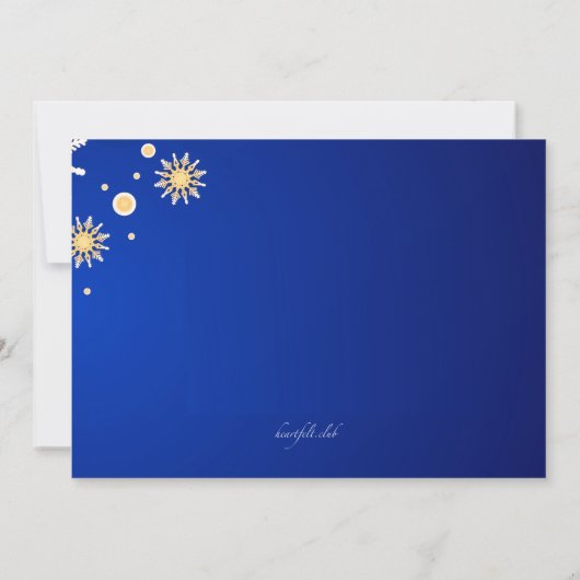 Drijvende sneeuwvlokken Winteruitnodiging Kaart (Achterkant)