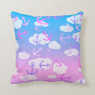 Drijvende speelpannen voor afspelen, roze en blauw kussen