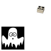 Drijvende spooksilhouette, kunststempel rubberstempel (Gestempeld)