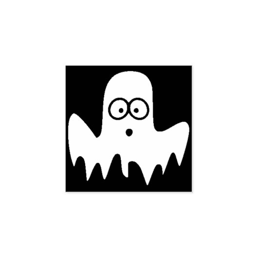 Drijvende spooksilhouette, kunststempel rubberstempel (Afrduk)