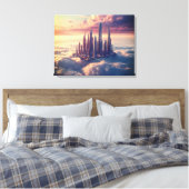 Drijvende Stad Canvas Wall Art Surreal Dream Decor (Insitu (Slaapkamer))