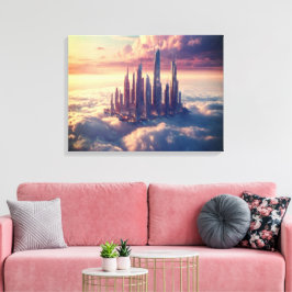 Drijvende Stad Canvas Wall Art Surreal Dream Decor