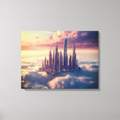 Drijvende Stad Canvas Wall Art Surreal Dream Decor Afdruk (Voorkant)