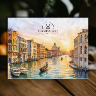 Drijvende Stad   Stad van Kanalen Venetië   Waterv Briefkaart