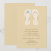 Drijvende strinteruitnodigingen - blauwe trap kaart (Voorkant / Achterkant)