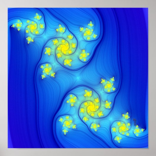 Drijvende-stroomlijnen (12 x 12 inch) Art Print Po (Voorkant)