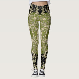 Drijvende tak Patroon Leggings