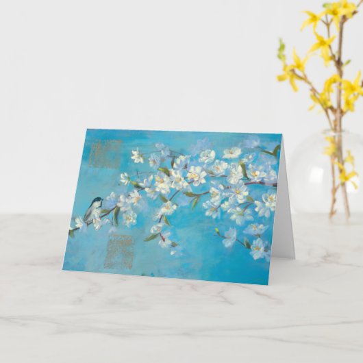 Drijvende takken kaart (Gele Bloem)