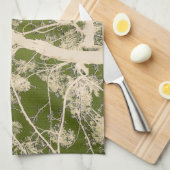 Drijvende takken theedoek (Quarter Fold)