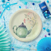 Drijvende teapot papieren bordje (Feest)