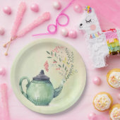 Drijvende teapot papieren bordje (Feest)