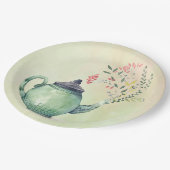 Drijvende teapot papieren bordje (Gekanteld)