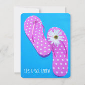 Drijvende teenslippers in zwembad kaart (Voorkant)