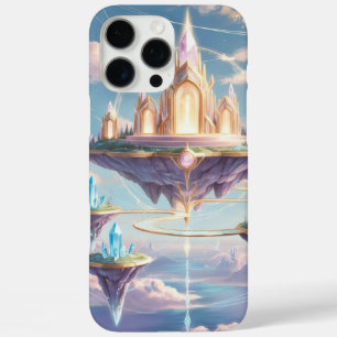 Drijvende Temple Telefoonhoes – Pastel Crystal Cit iPhone 16 Pro Max Hoesje