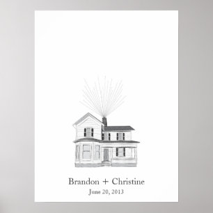 Drijvende thuisvingerafdrukgids poster