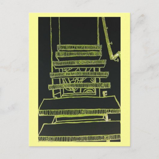 Drijvende trappen briefkaart (Voorkant)